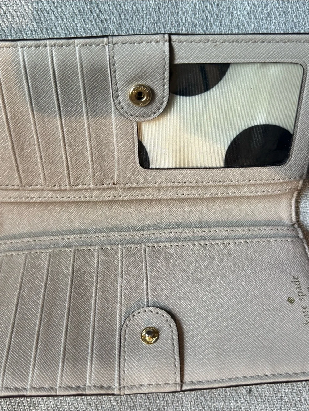 Kate Spade Beige & Hot Pink Dome Satchel w Wallet, shoulder strap and dust bag
